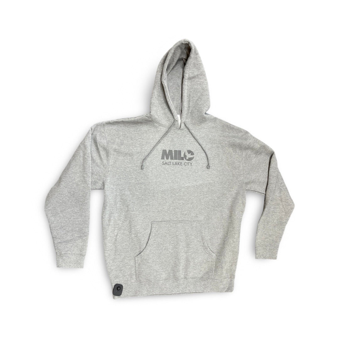 Milosport Club Hooded Sweatshirt in Grey and Black - M I L O S P O R T