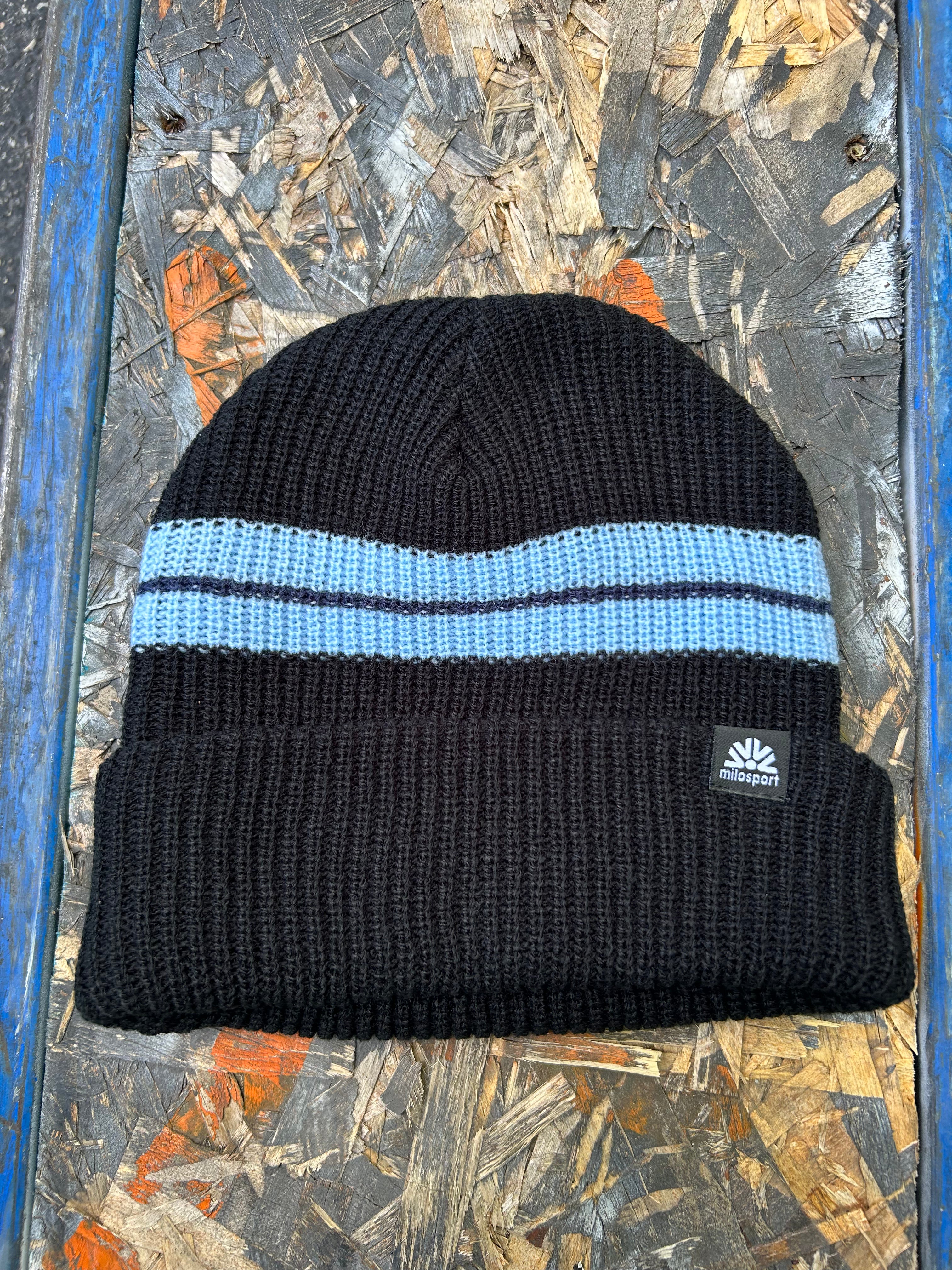 Milo x Autumn Horizon Beanie in Black, Blue and Navy 2024 - M I L O S P O R T