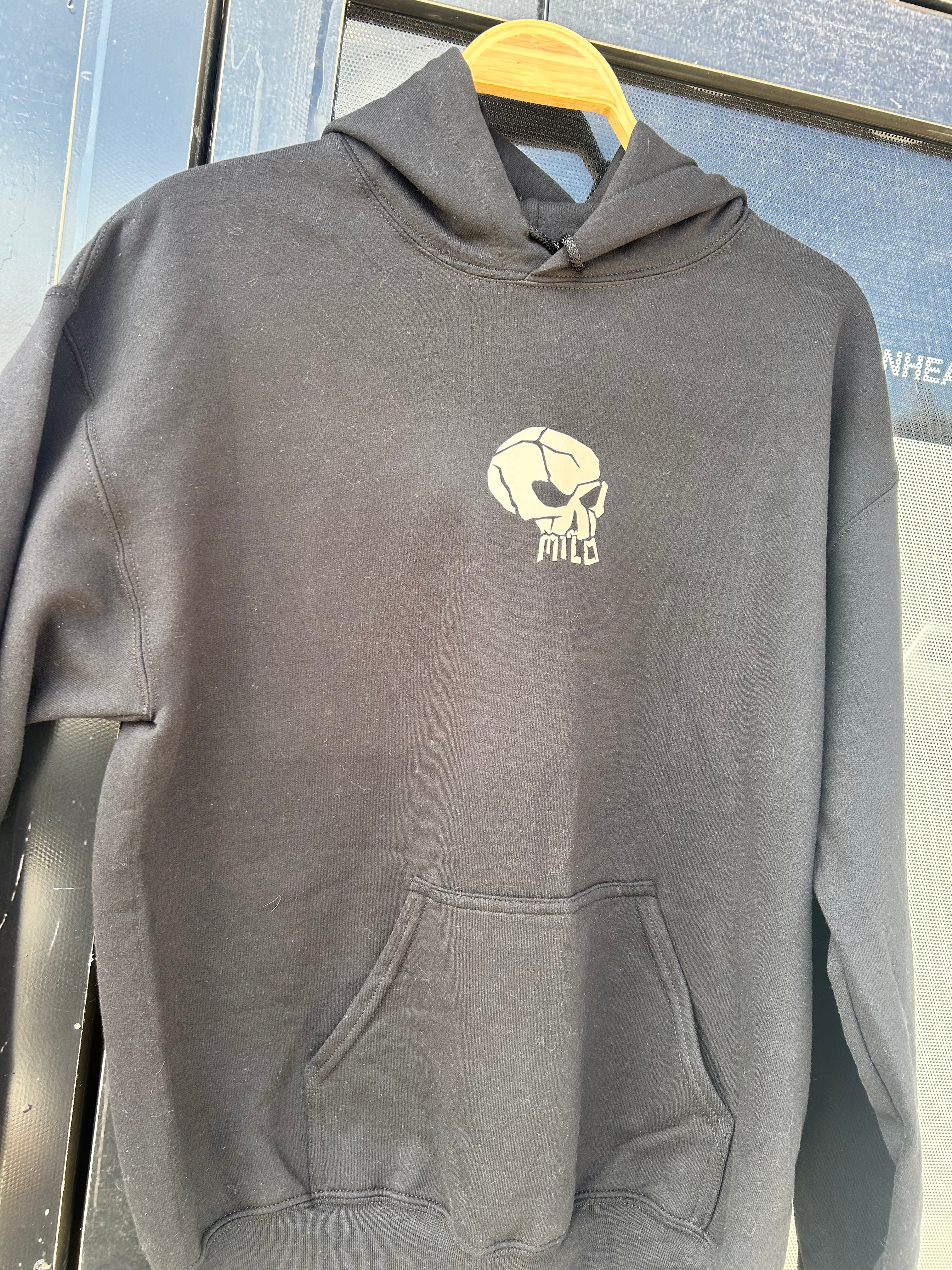 Milosport Skull Hooded Sweatshirt in Black and Brown - M I L O S P O R T