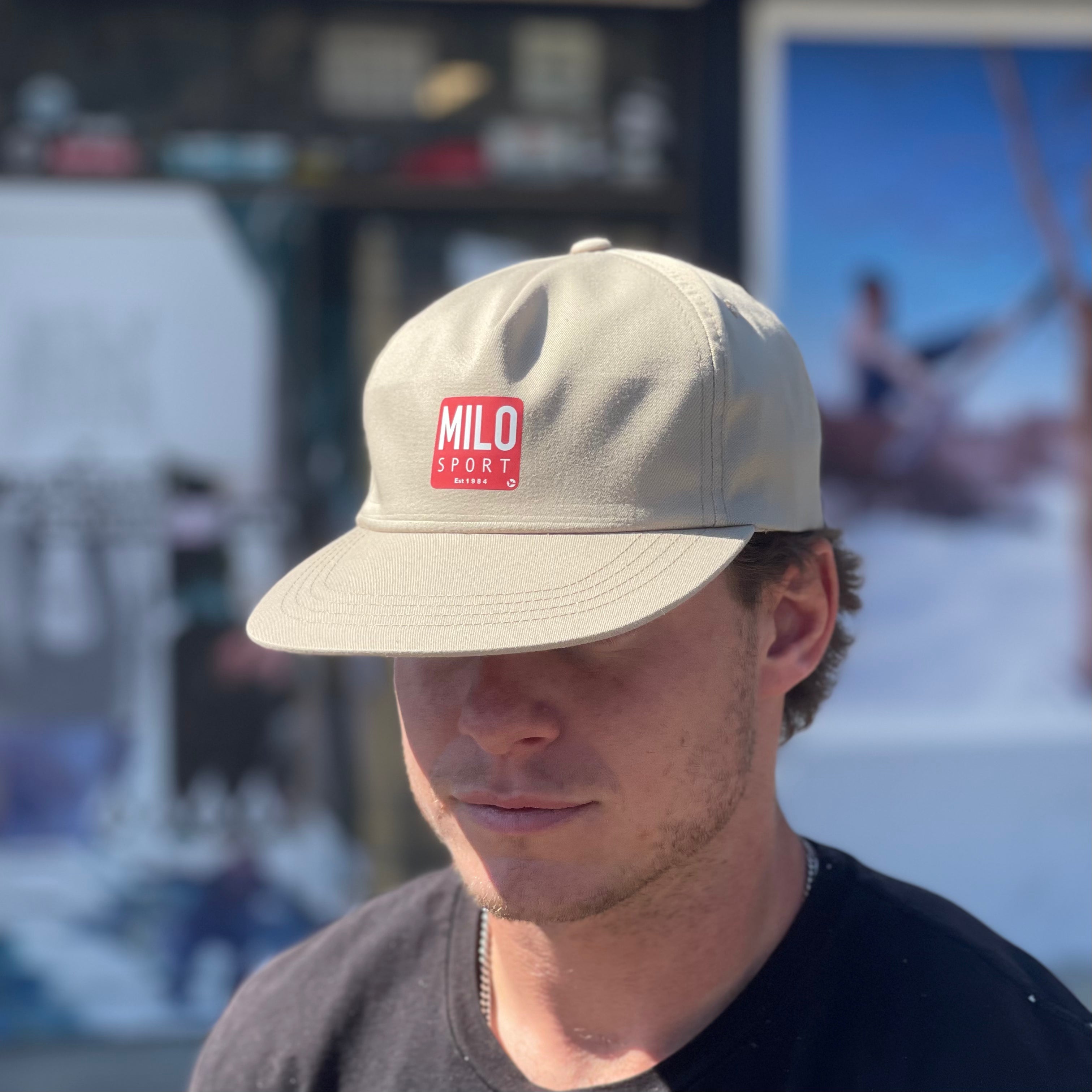 Milo Stack Logo Flat Brim Snapback Hat - M I L O S P O R T