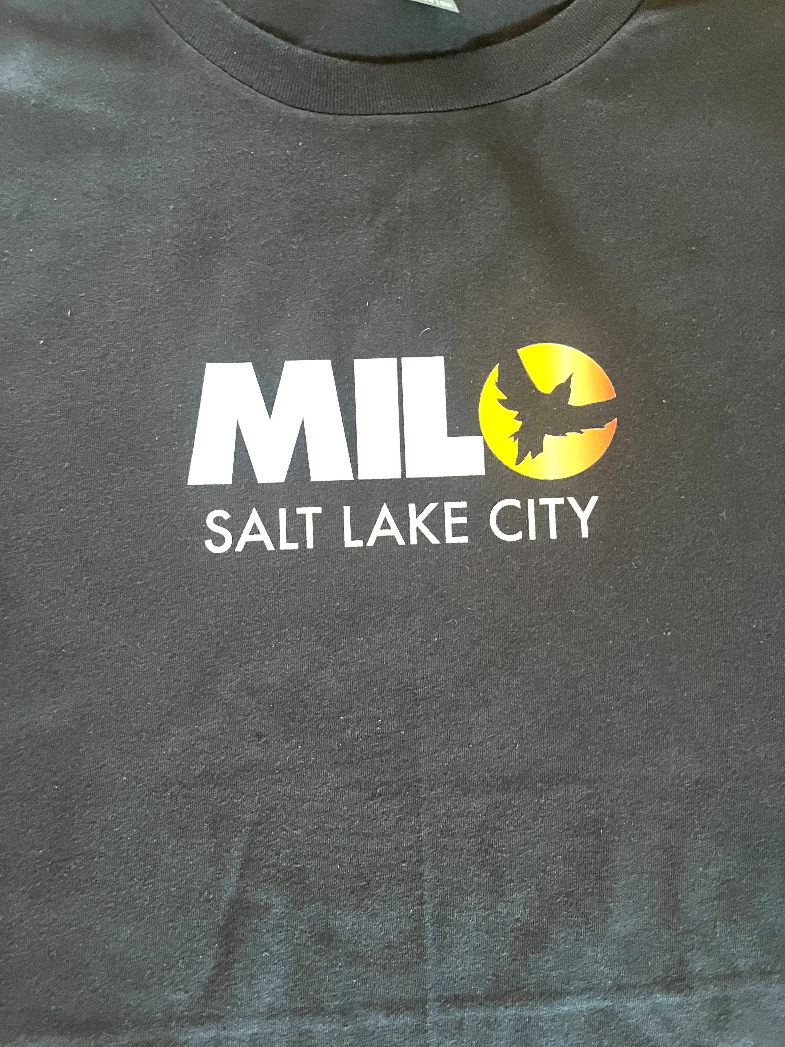 Milosport Club Long Sleeve T Shirt in Black and Sunset - M I L O S P O R T