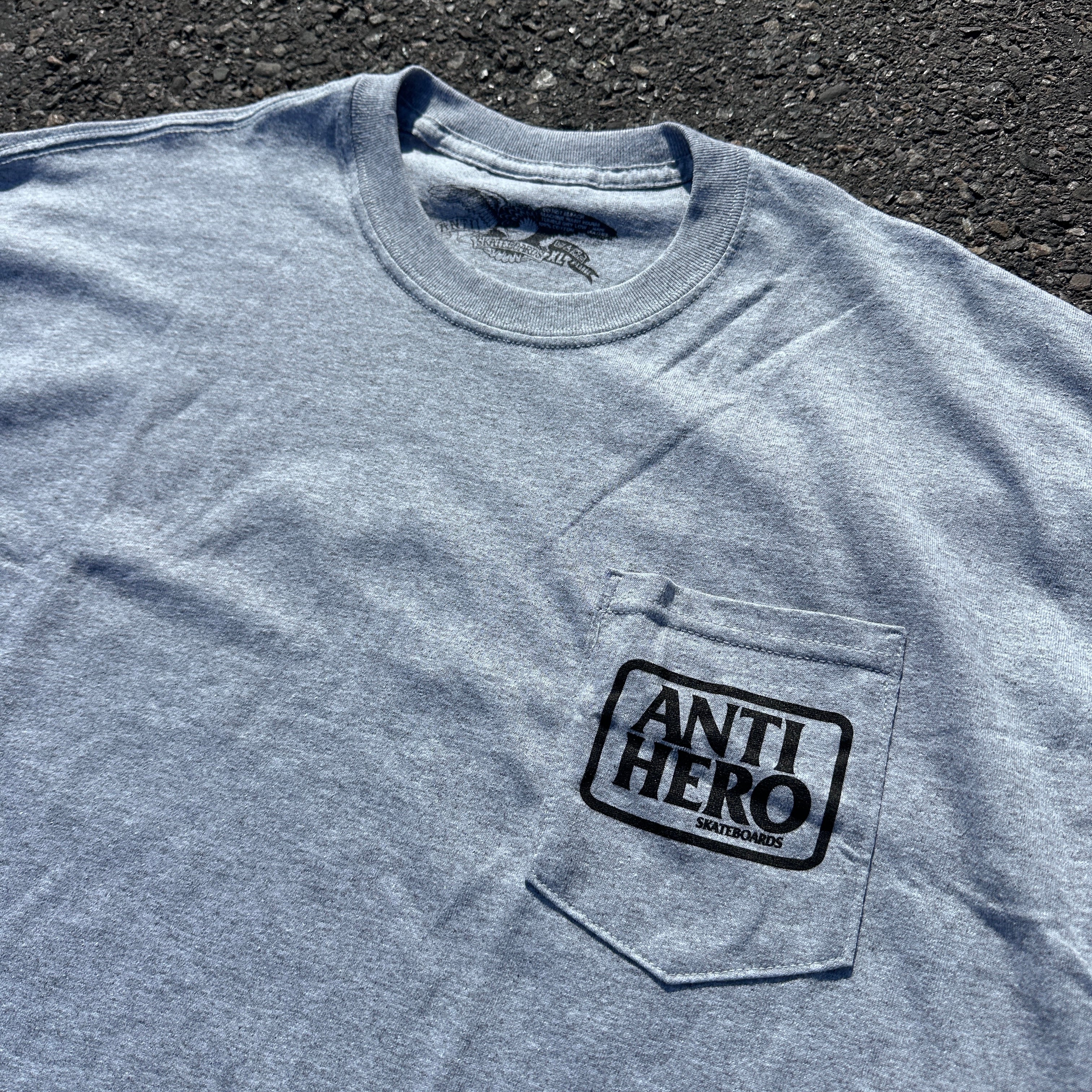 Anti Hero Reserve Pocket Short Sleeve Shirt in Grey - M I L O S P O R T