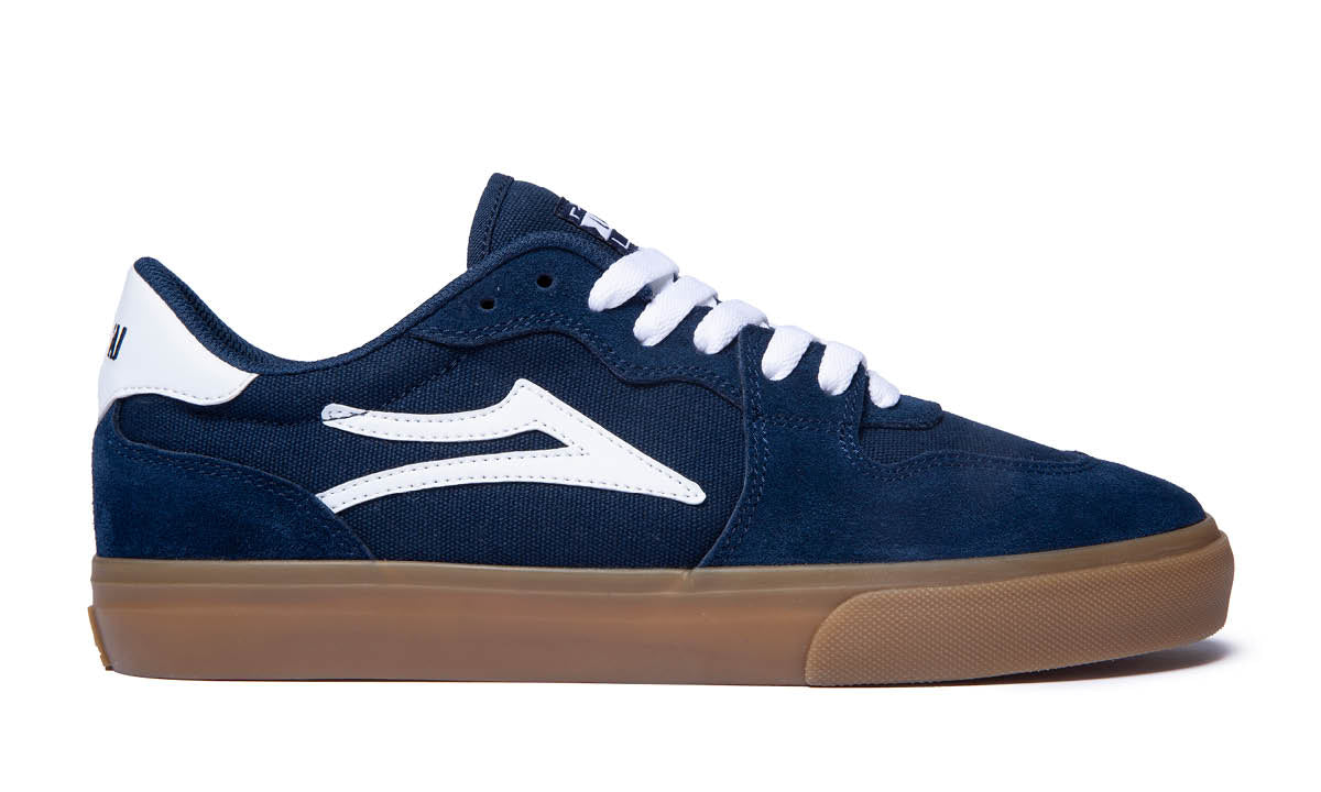 Lakai York Skate Shoe in Navy Gum Suede - M I L O S P O R T