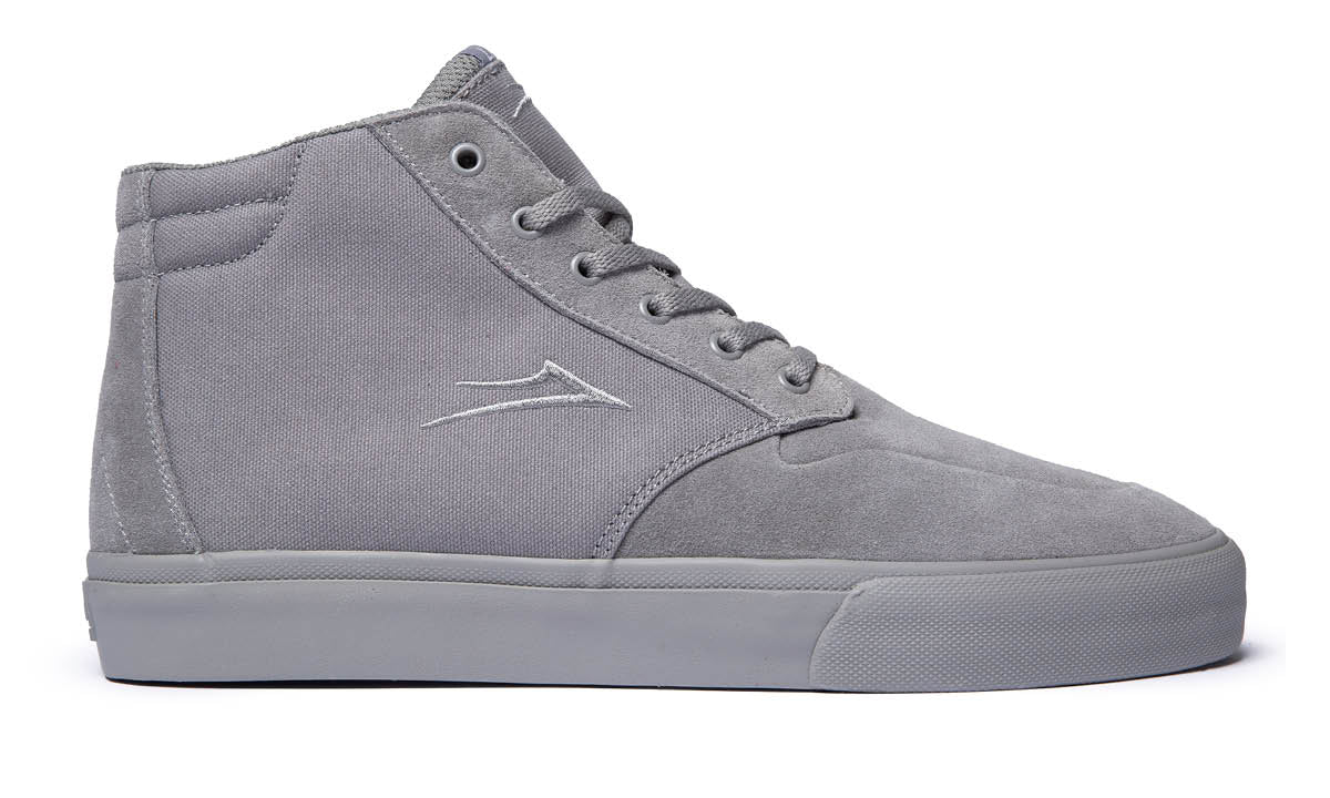 Lakai Riley 3 High Skate Shoe in Grey Suede - M I L O S P O R T