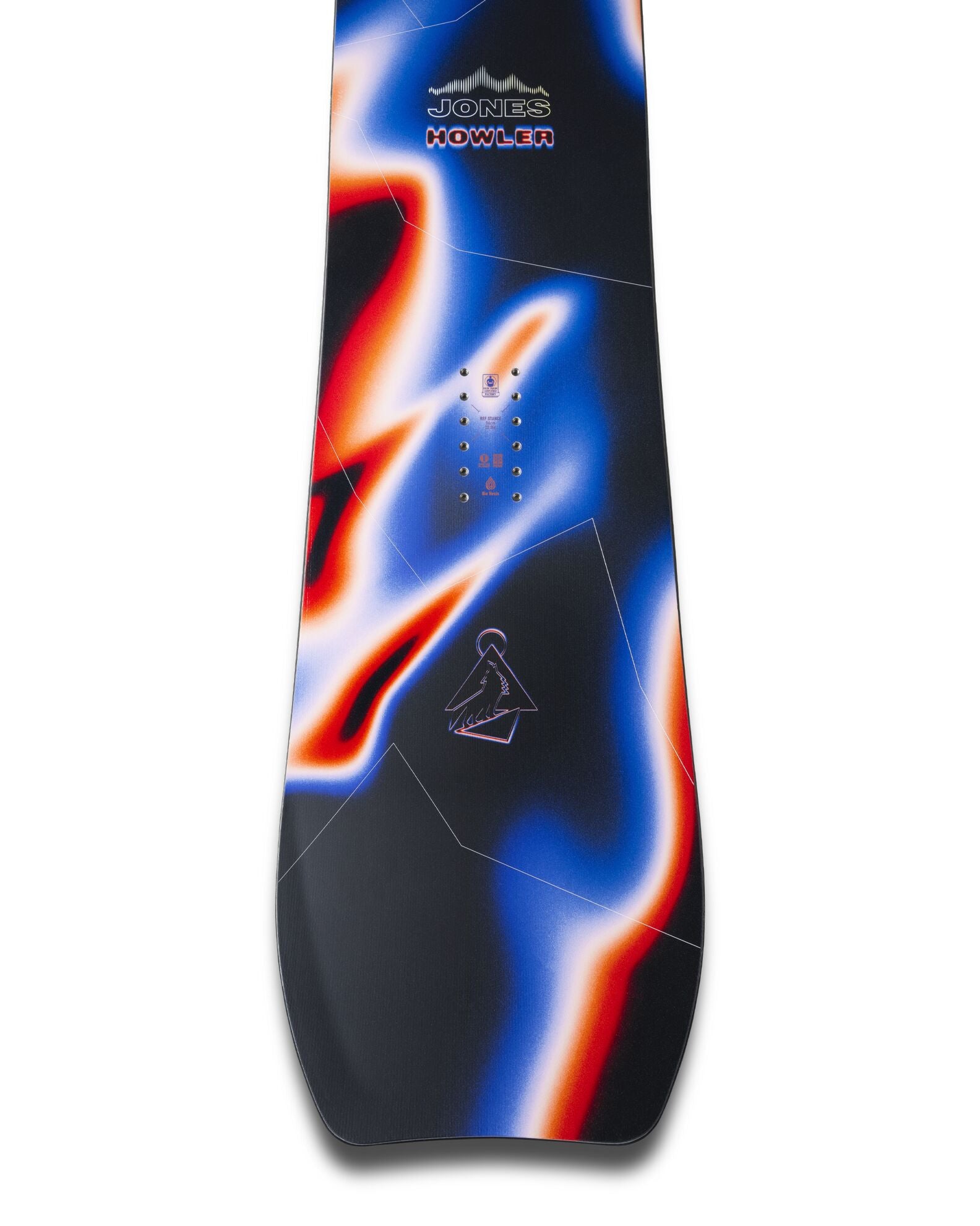 Jones Men's Howler Snowboard 2027 with a sleek design, suitable for all-mountain snowboarding in various conditions.