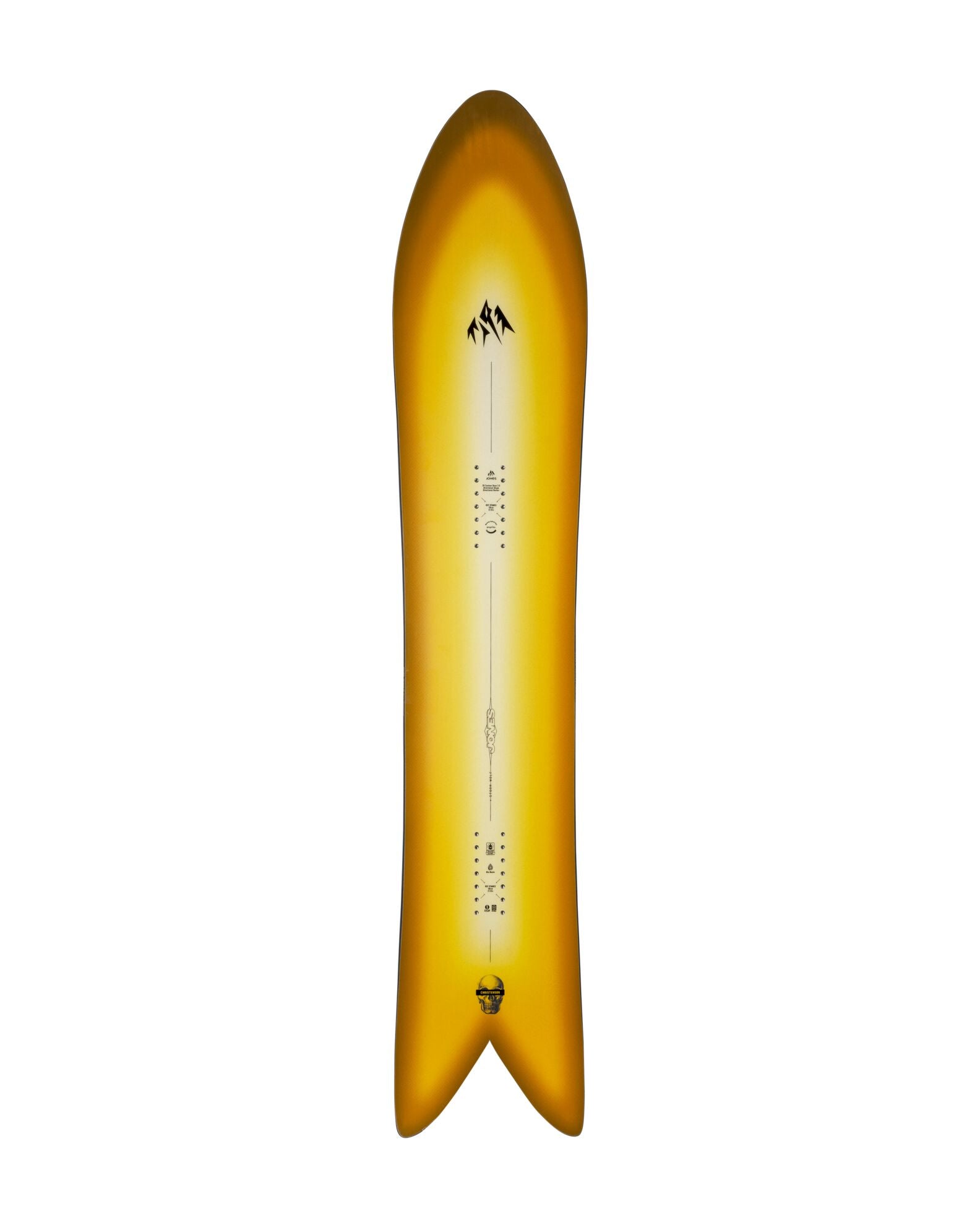 Jones Storm Wolf snowboard 2027 with a rugged snow design, featuring a sleek shape and bold graphics for winter snowboarding.