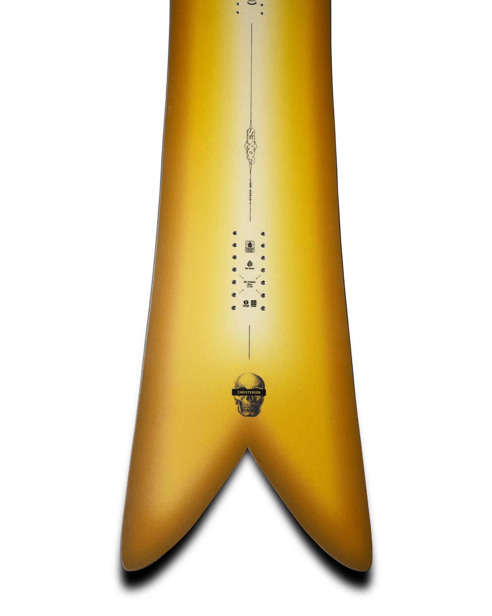Jones Storm Wolf Snowboard 2027, a snowboard with a bold graphic design in a low-resolution image.