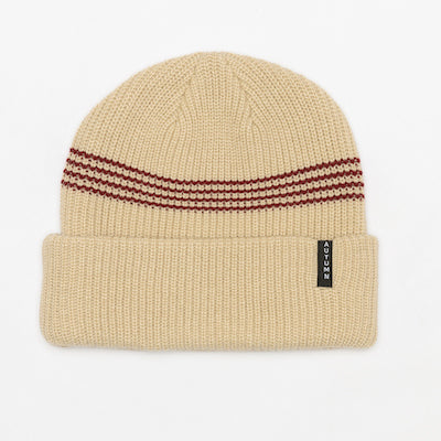 Autumn Mini Stripe Beanie in Natural 2024 - M I L O S P O R T