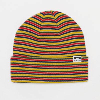 Autumn Mix Stripe Beanie in Natural 2024 - M I L O S P O R T