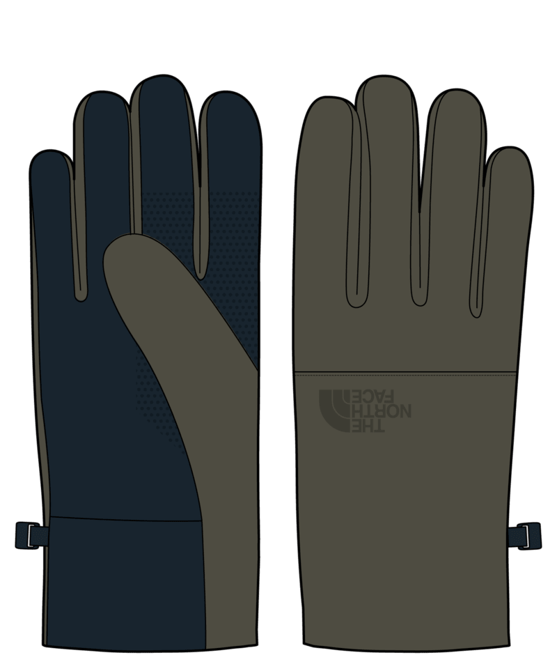 The North Face Etip Recycled Glove in New Taupe Green