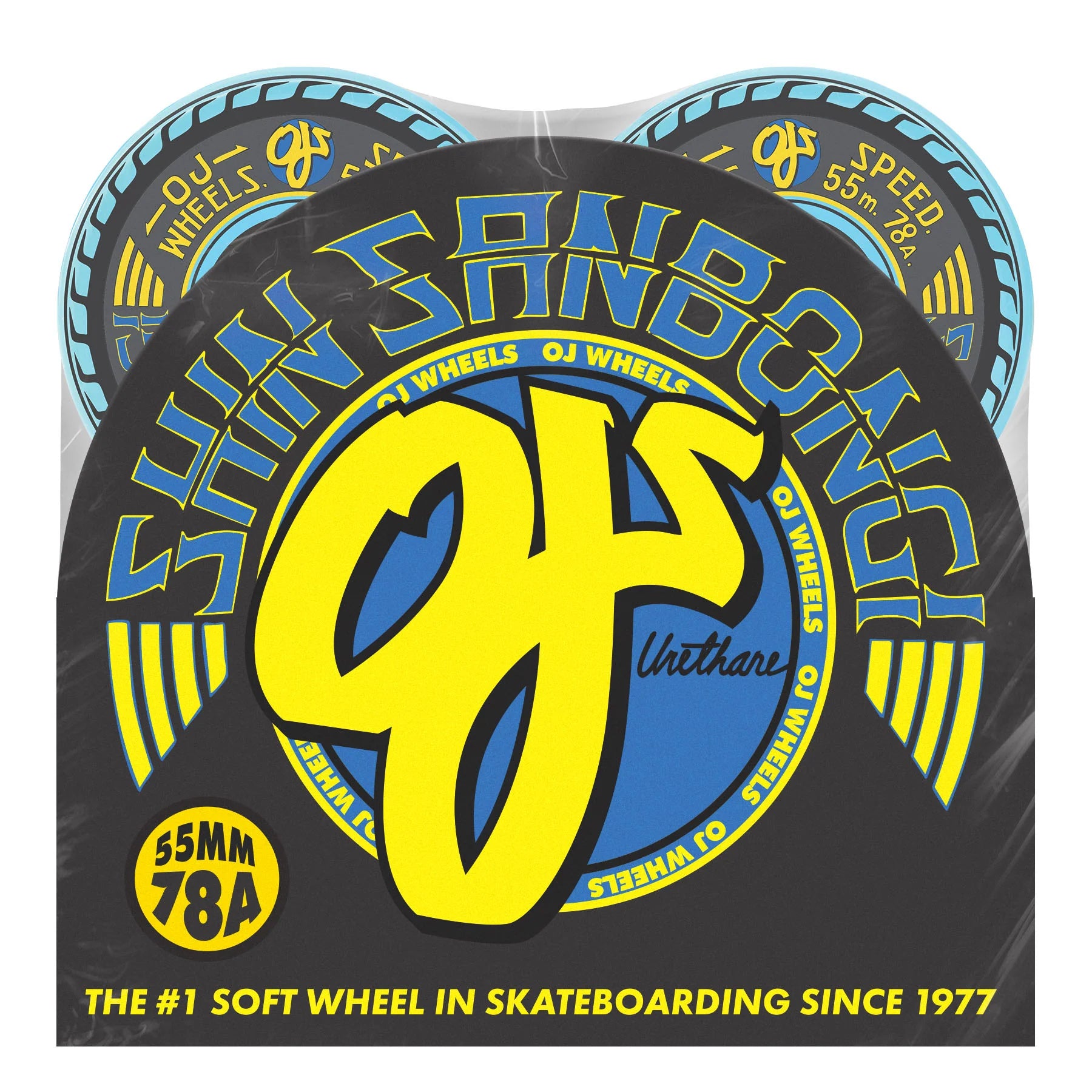 OJ Wheels Shin Sanbongi Mini Super Juice Blue 78a Skateboard Wheels Packaging Milosport