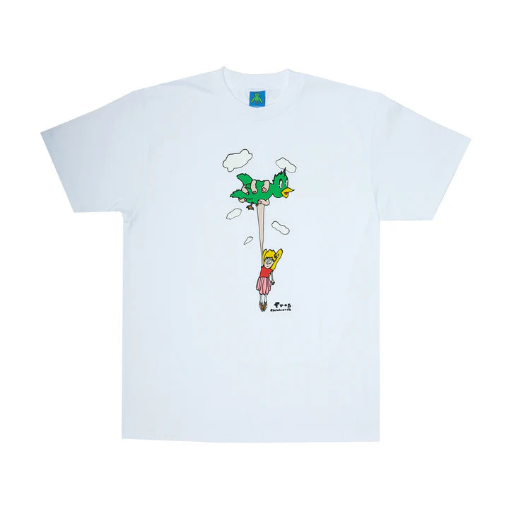 Frog Bird Girl T Shirt in White - M I L O S P O R T
