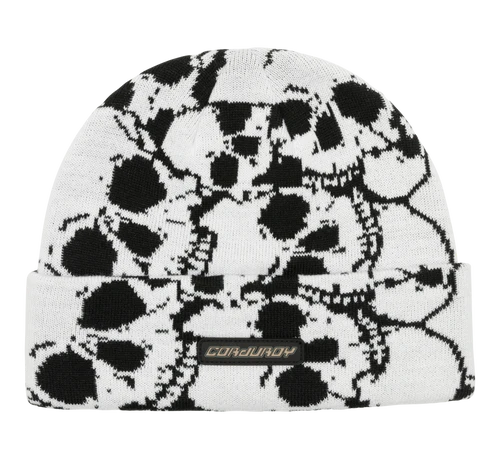 Corduroy Pile Beanie in White 2024 - M I L O S P O R T