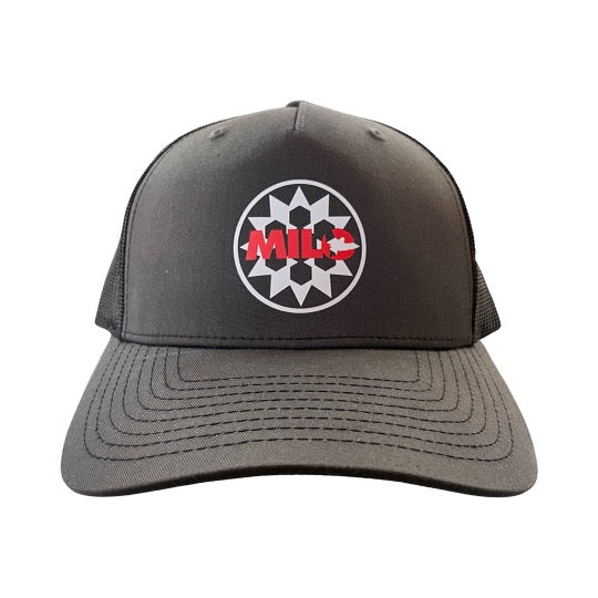 Milosport Brighton Meshback Snapback Hat in Charcoal - M I L O S P O R T
