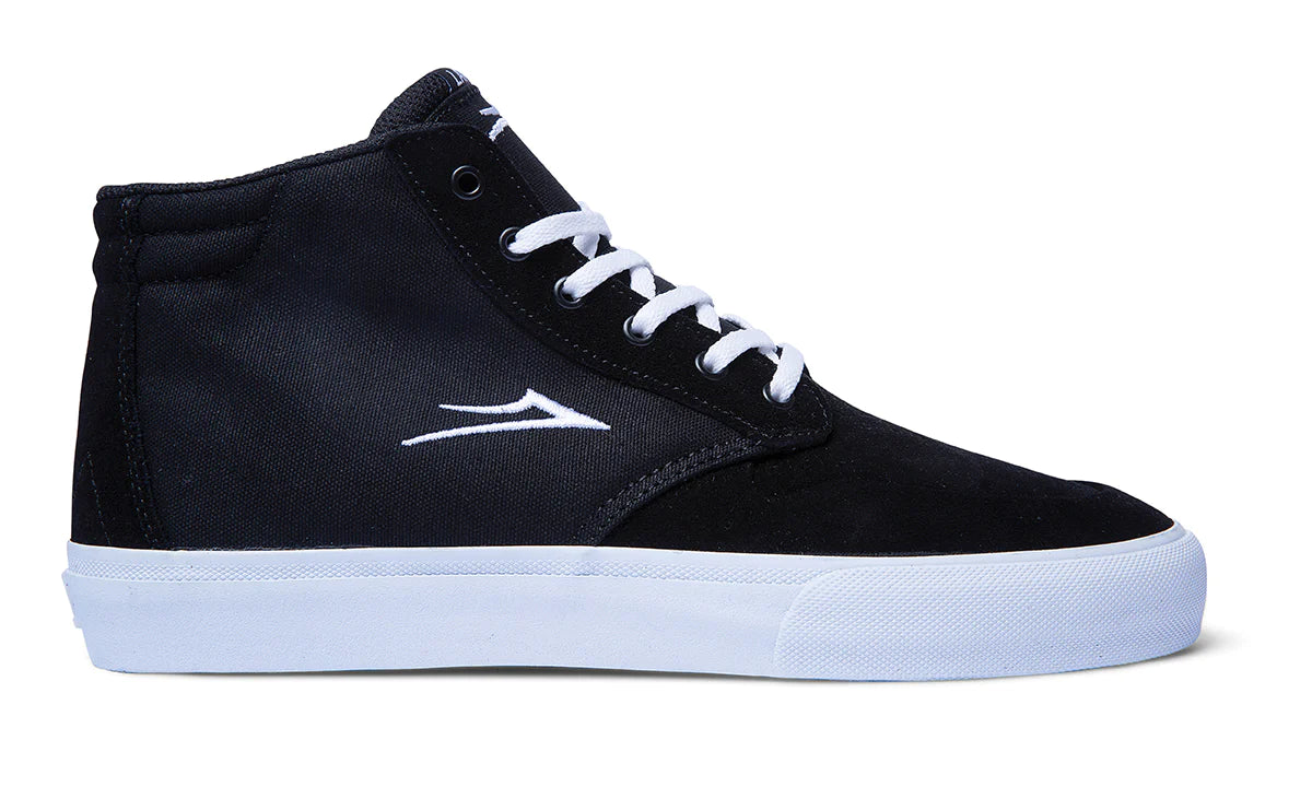 Lakai Riley 3 High Skate Shoe in Black Suede - M I L O S P O R T