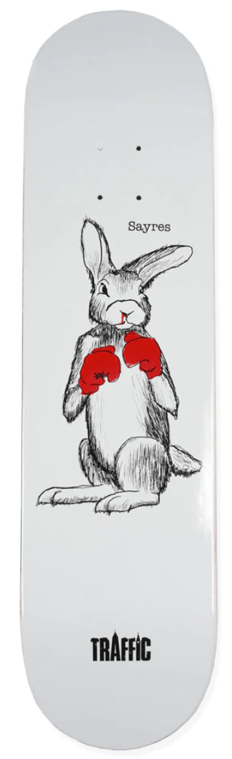 Traffic Skateboards Sayres Boxer Bunny Skateboard Deck - M I L O S P O R T