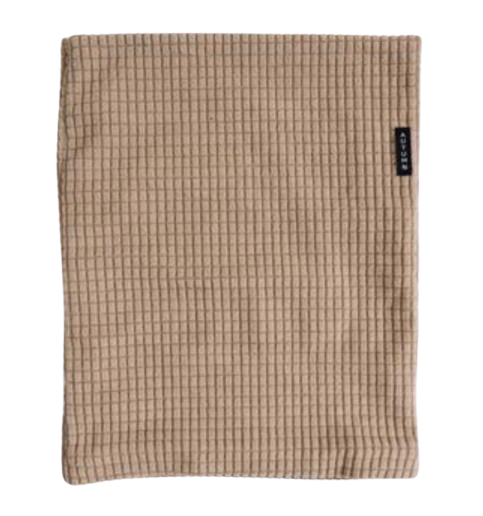 Autumn Grid Fleece Neck Gaiter for men and women, soft fleece fabric with a cozy grid pattern for cold weather wear.