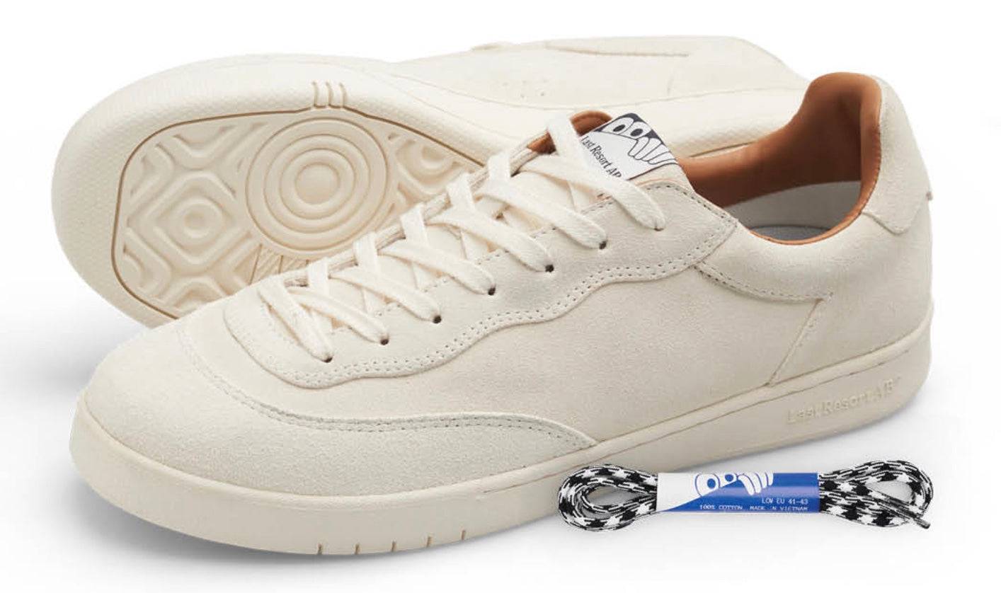 Last Resort CM001 LO Suede Shoe in White and White - M I L O S P O R T