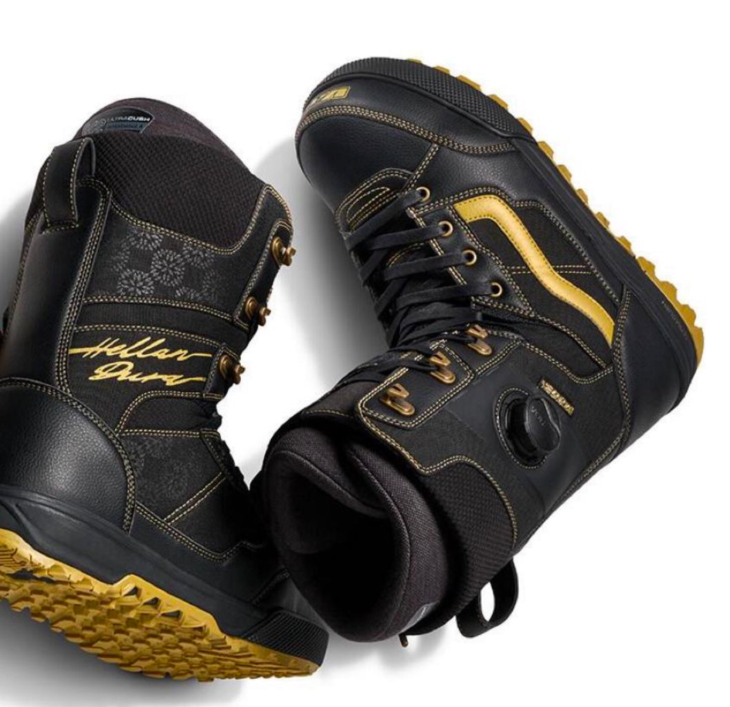 Vans Invado Pro Renee Rinnekangas Excellence Olympic Snowboard Boot in Black and Gold 2026