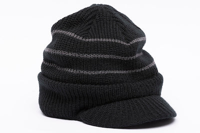 Autumn Visor Beanie in Black 2024 - M I L O S P O R T