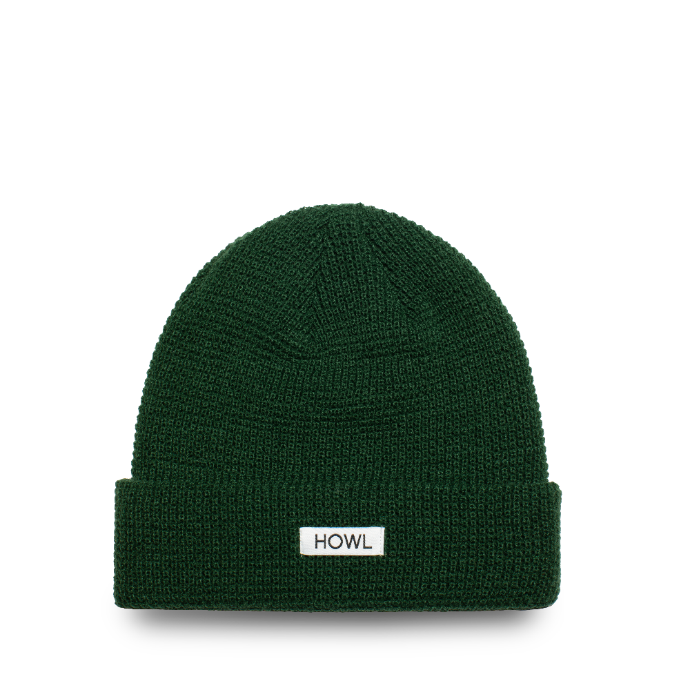 Howl Waffle Beanie in Dark Green 2024 - M I L O S P O R T