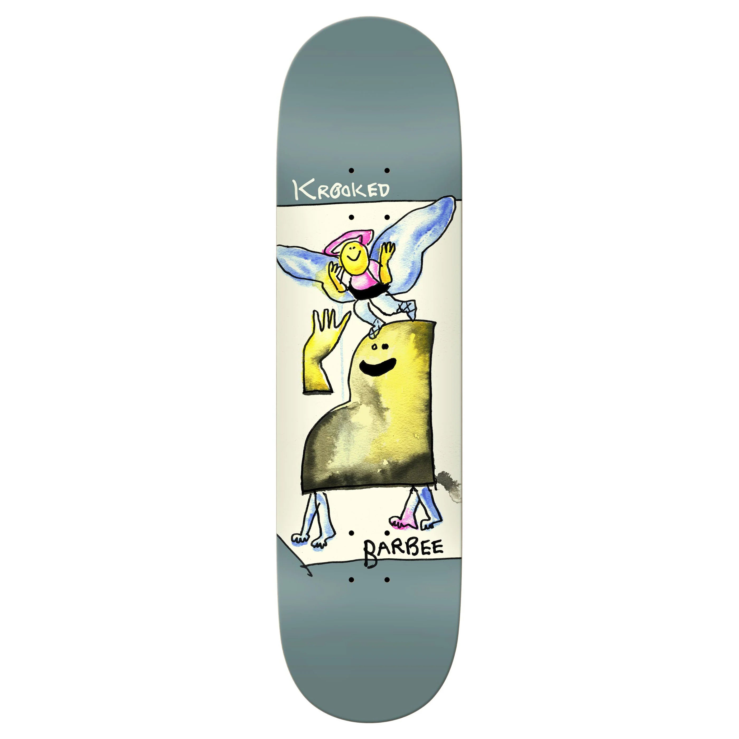 Krooked Barbee Watercolor Angel Skateboard Deck in 8.5 - M I L O S P O R T