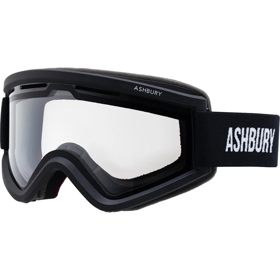Ashbury Staple Snow Goggle with a Black Frame and a Clear Lens 2025 - M I L O S P O R T