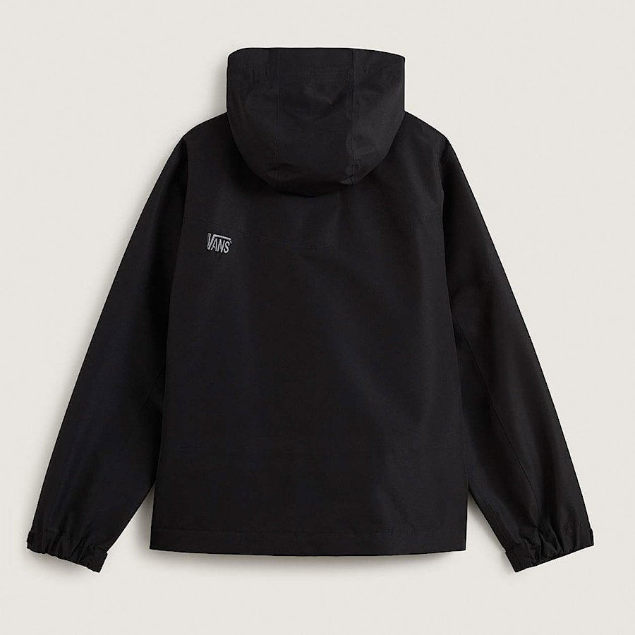 Men's Vans MTE Hi-Country 3L Snow Jacket 2.0 in black, featuring a durable waterproof design and insulated for winter snowboarding.