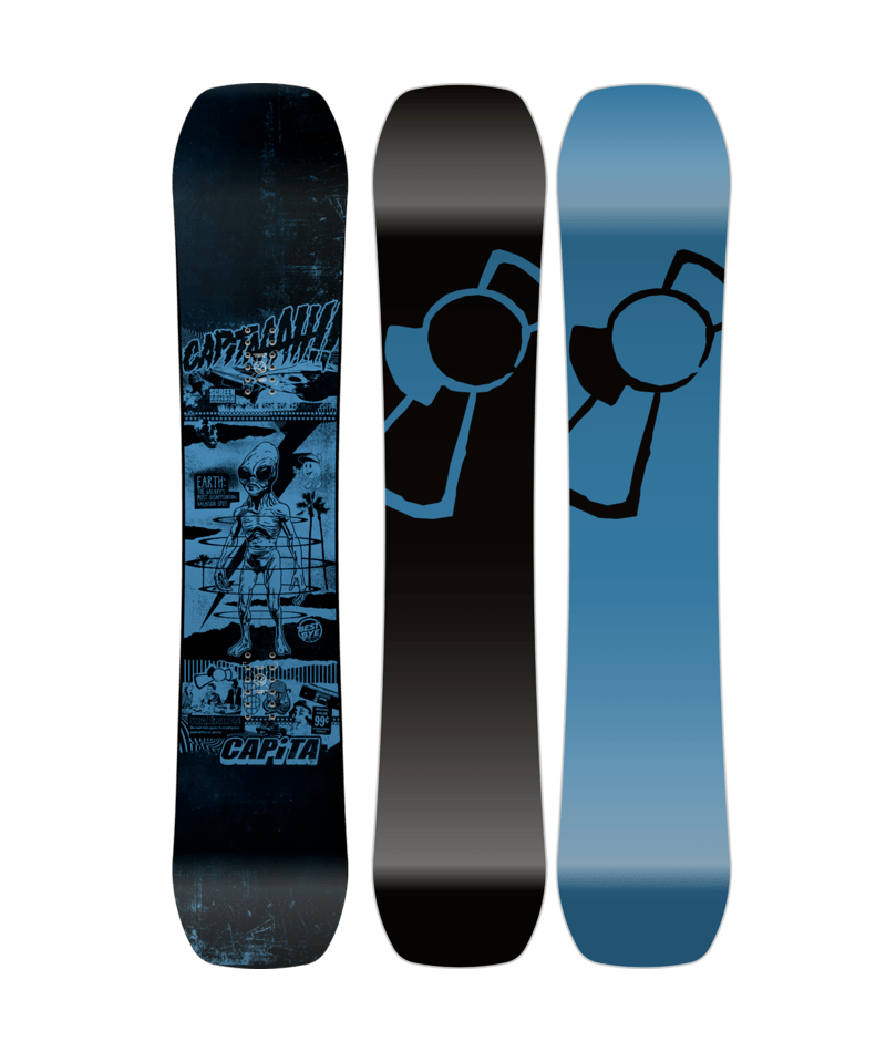 Capita Youth Brigade kids' snowboard with colorful graphic design, ideal for young riders and winter snowboarding adventures