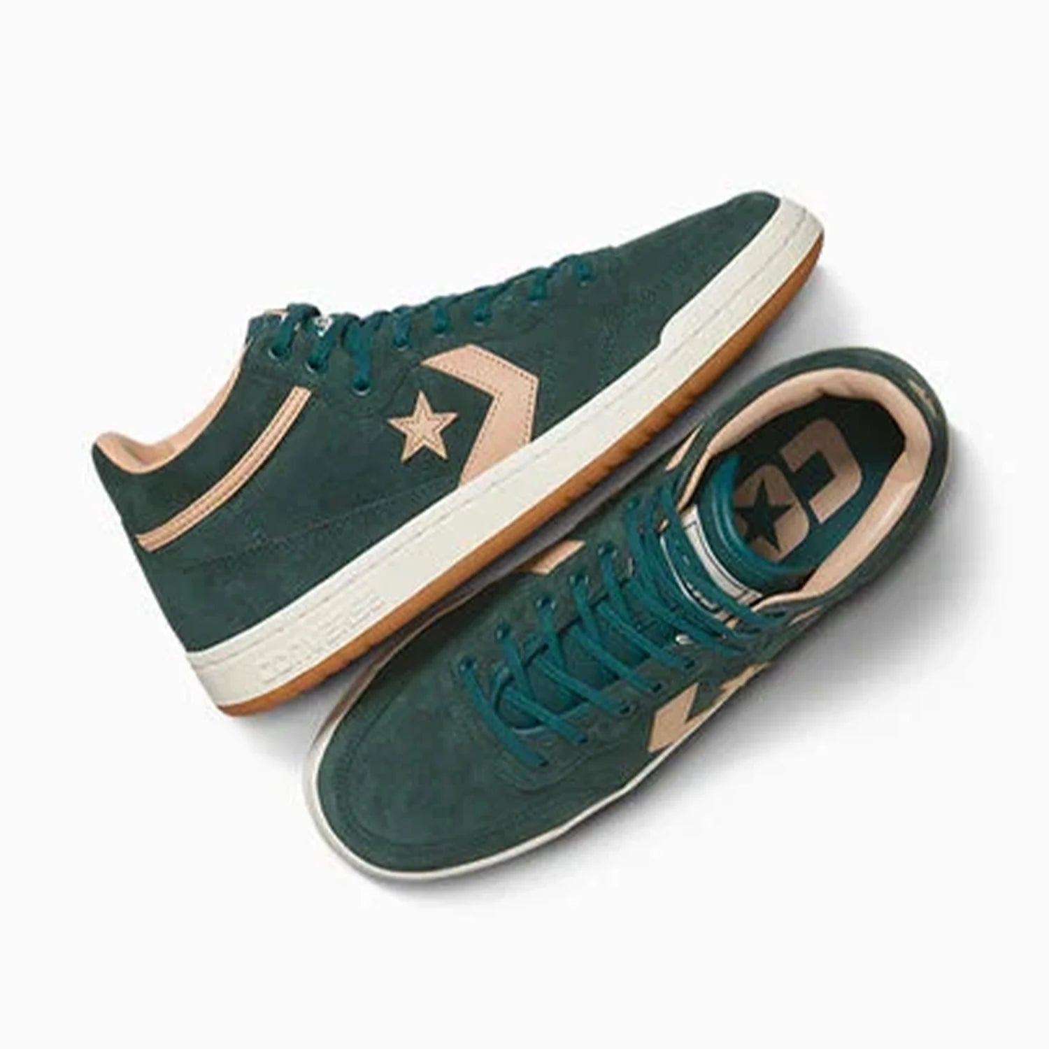 Converse Fastbreak Pro Mid Shoe in Rubber Plant and Vachetta Beige