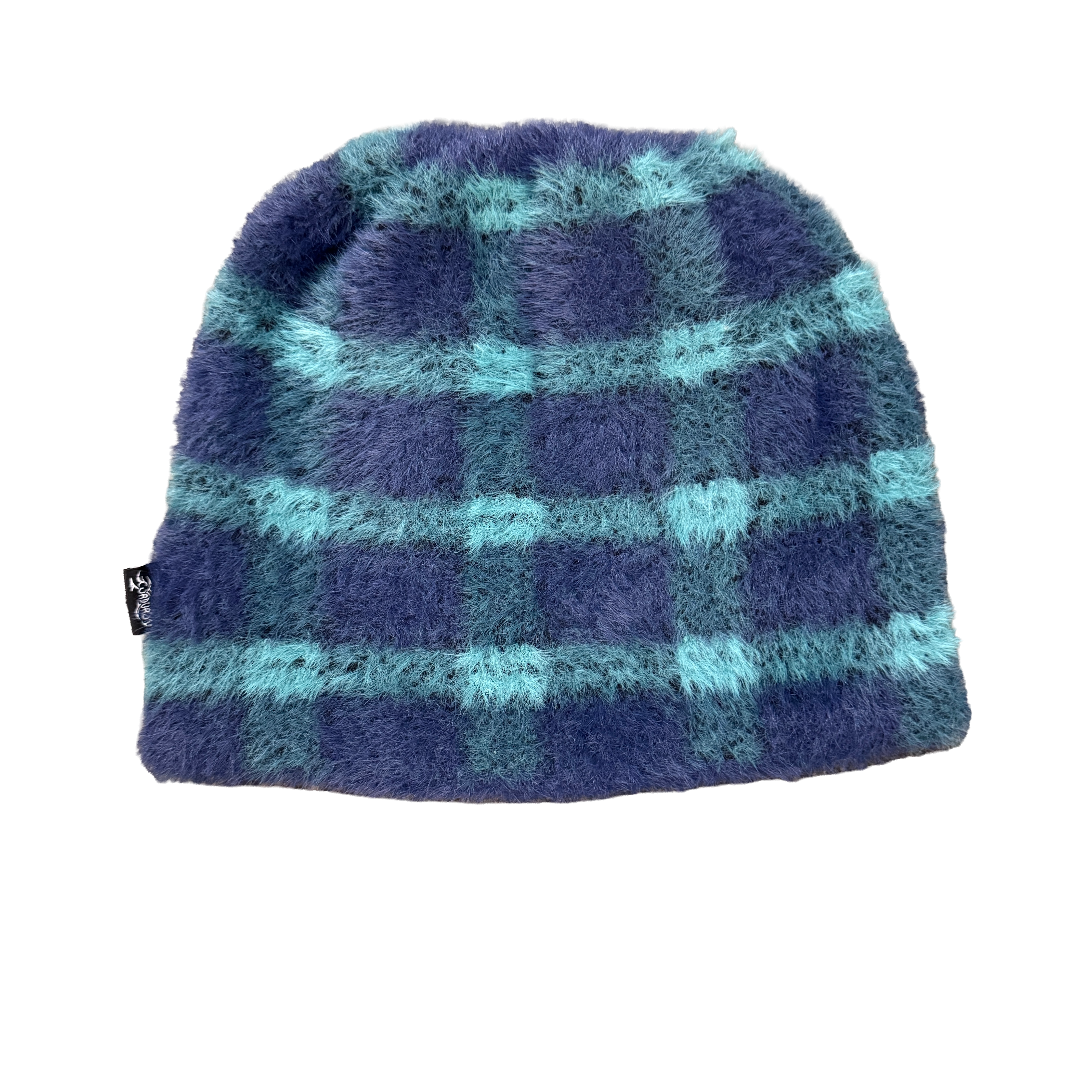 Corduroy Dobunezumi Mohair Beanie by Corduroy, worn by a man and woman, featuring soft mohair knit and ribbed corduroy texture.