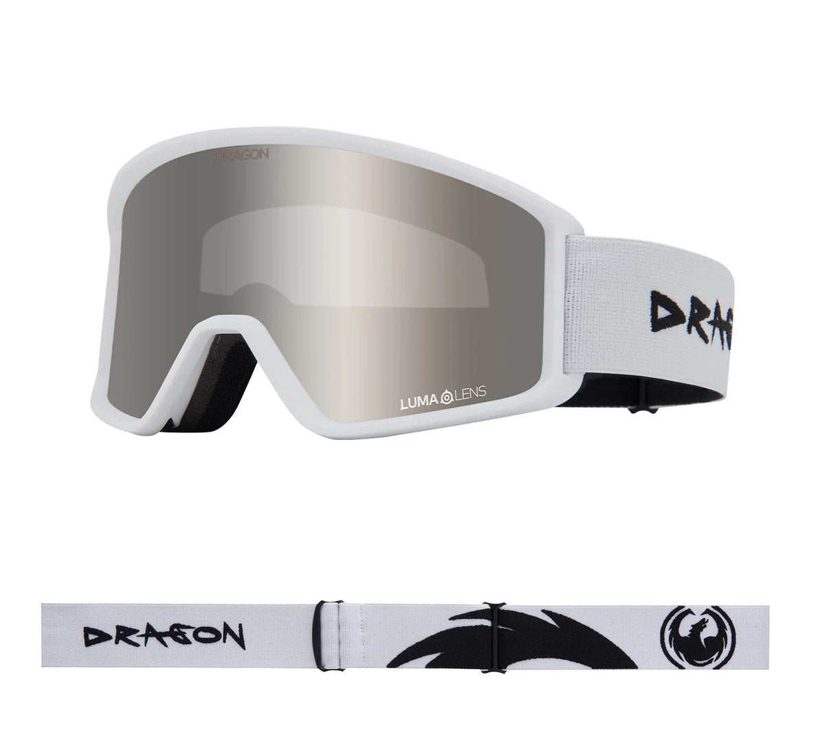 Dragon DXT OTG Snow Goggle 2027 with clear lens and adjustable strap, designed for winter snow sports.