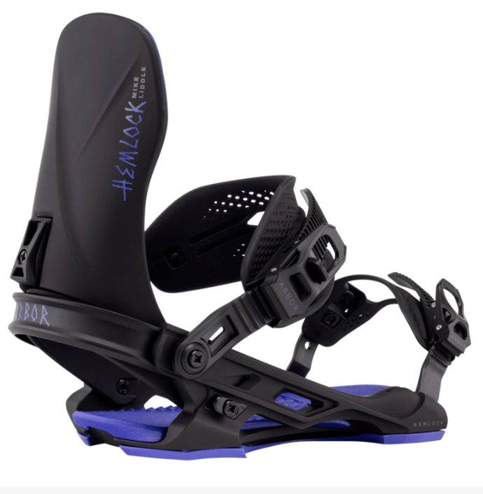 Arbor Hemlock Black and Purple Snowboard Binding 2026 - M I L O S P O R T