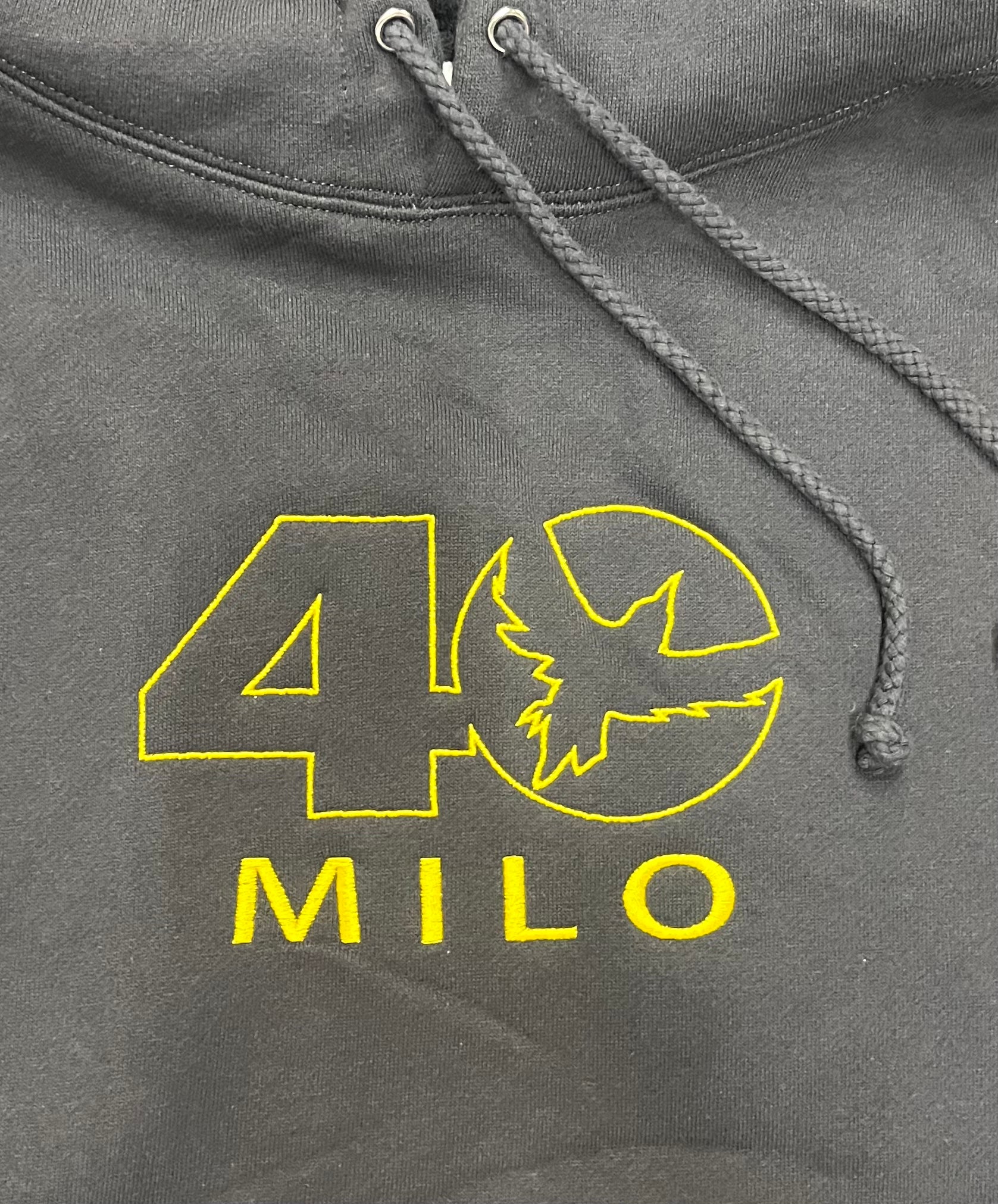 Milosport Celebrating 40 Years Heavyweight Hoodie in Asphalt/Gold - M I L O S P O R T