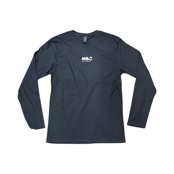 Milosport Small Club Logo Long Sleeve T Shirt in Black and Grey - M I L O S P O R T