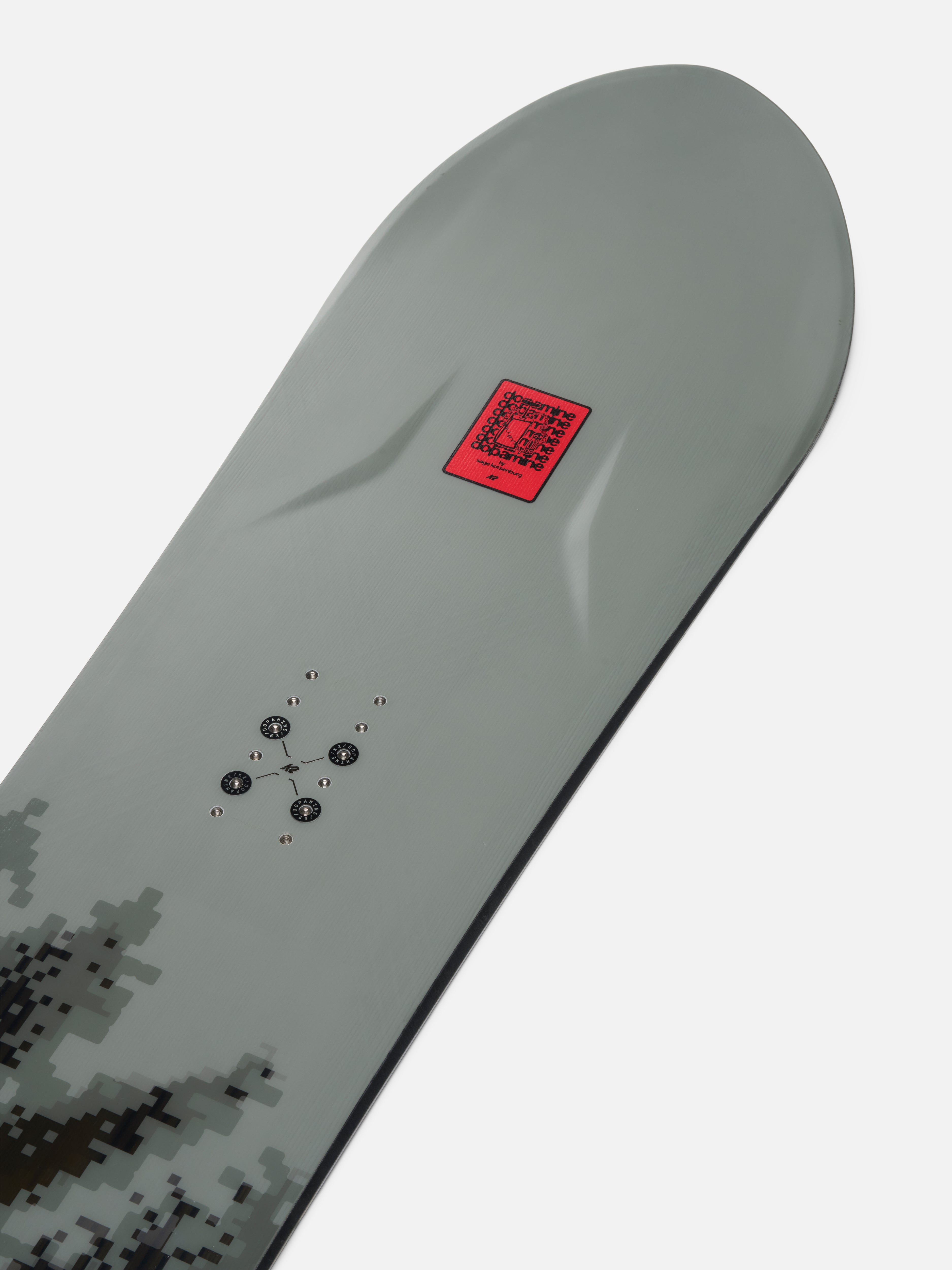 K2 Antidote snowboard for 2027 featuring a sleek nose design, ideal for all-mountain snowboarding.