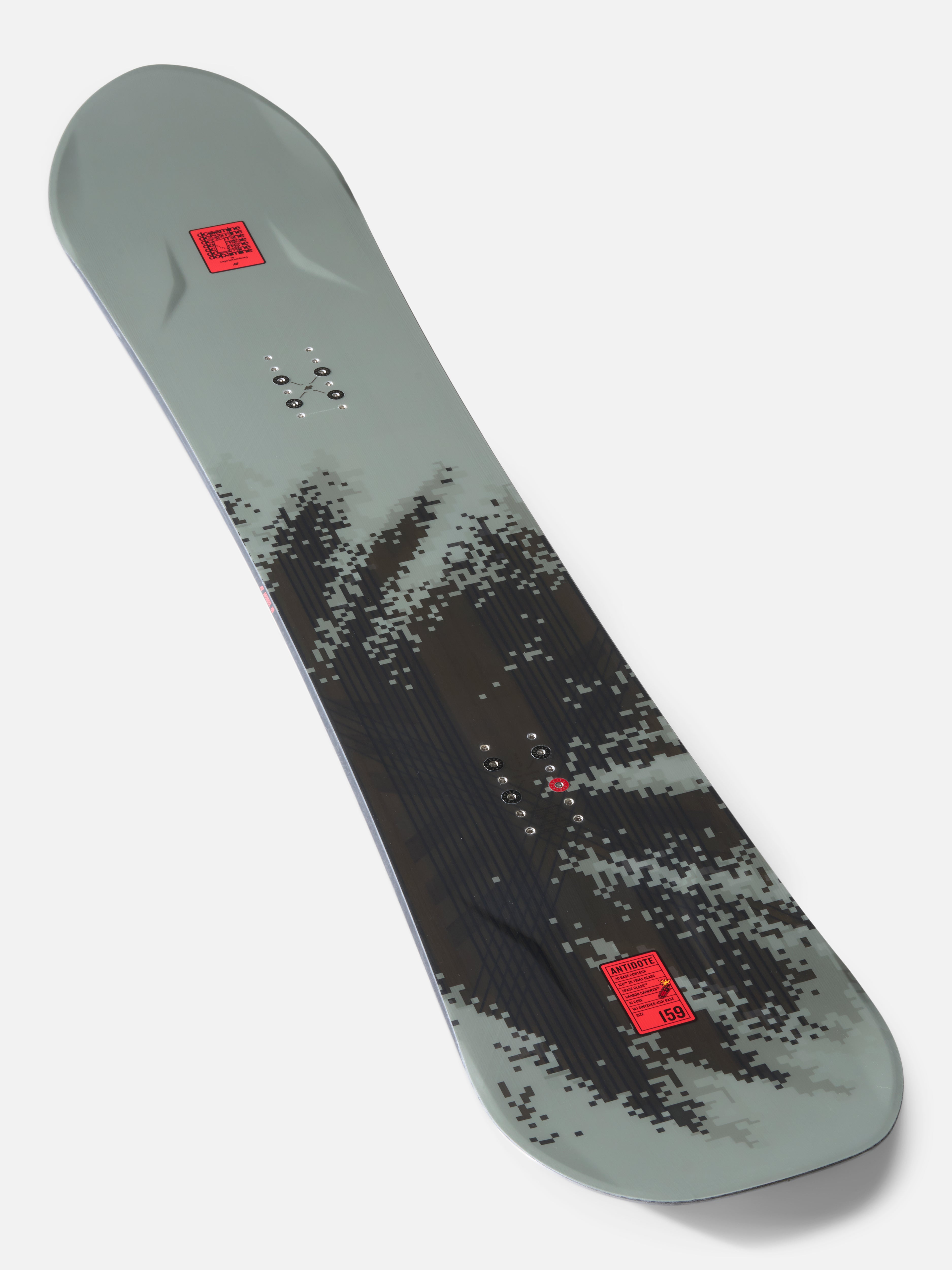 K2 Antidote snowboard 2027 with colorful topsheet and graphic design, ready for snowboarding adventures