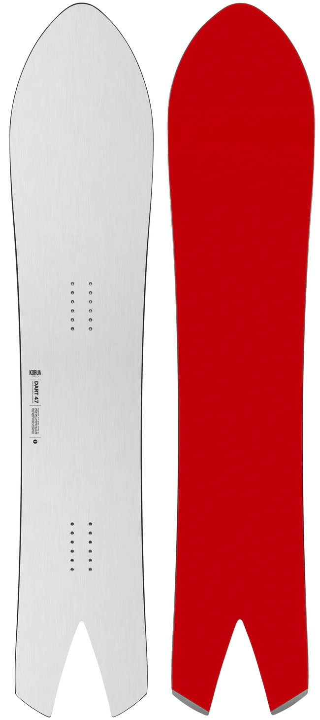 Korua Dart Snowboard for snowboarding, featuring a sleek design and versatile shape ideal for all-mountain riding.