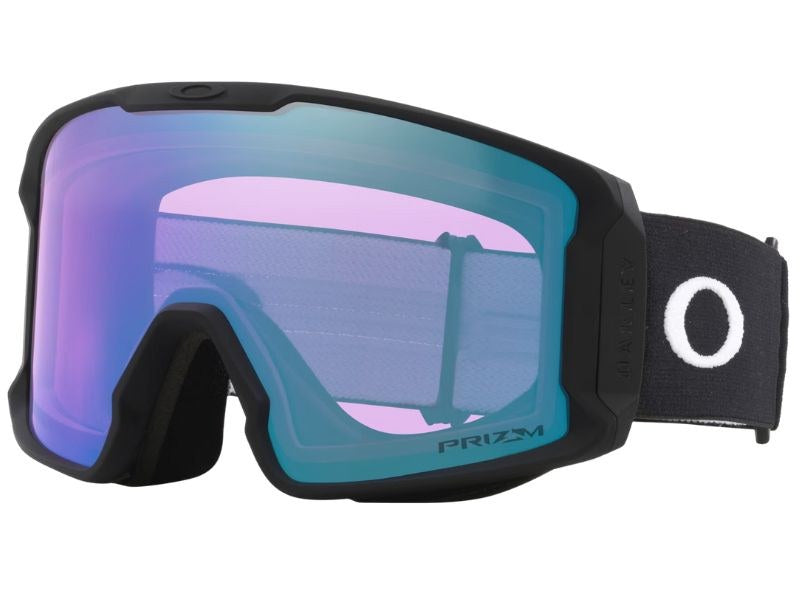 oakley youth snow goggles The Oakley Line Miner L Snow Goggle with a Matte Black Frame and a Prizm Snow Iced Iridium Lens