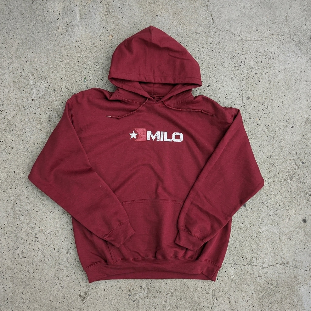 Milosport Cracked Flag Hooded Pullover Sweatshirt