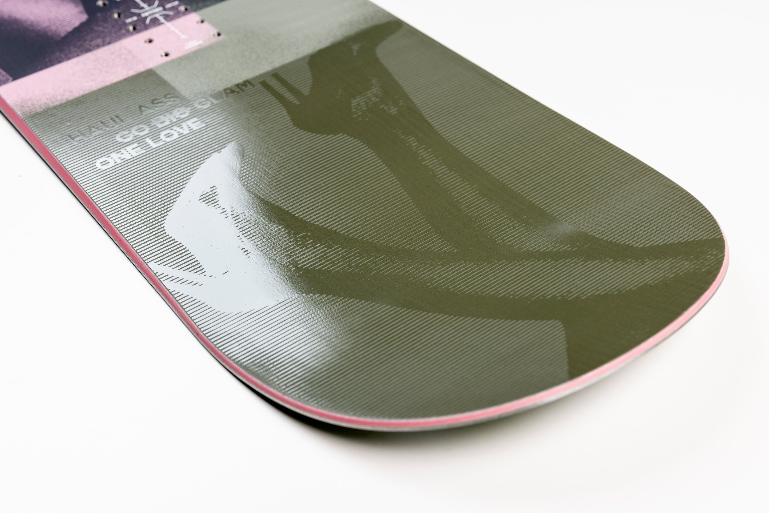Nitro Alternator X Hailey women's snowboard 2027 with a detailed view of the snowboard's graphics and construction.