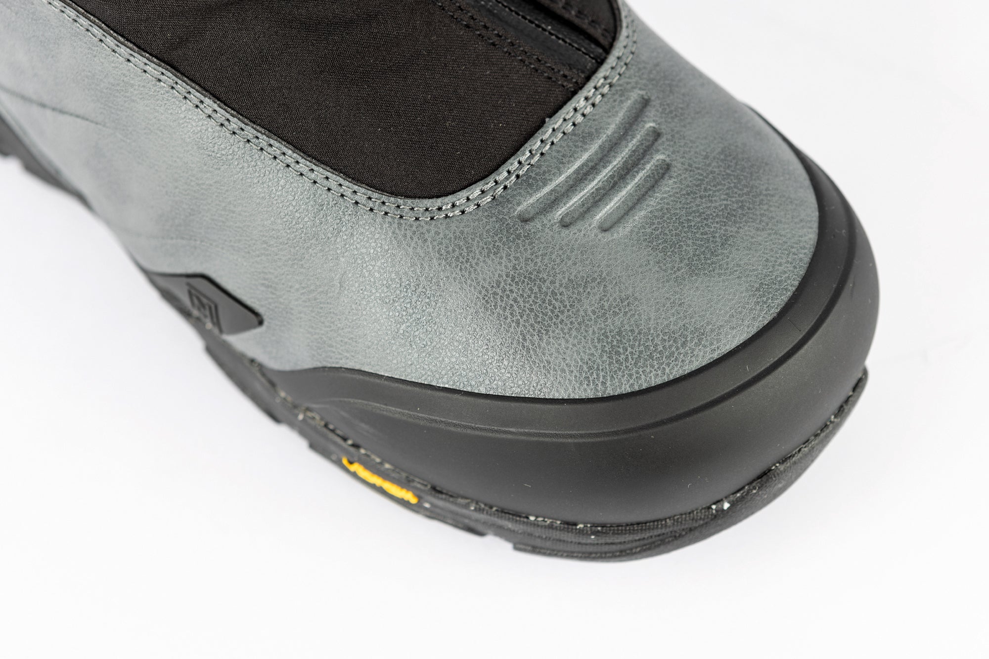 Nitro Select TLS+ snowboard boot for 2027 featuring a close-up of the toe and sleek black design.