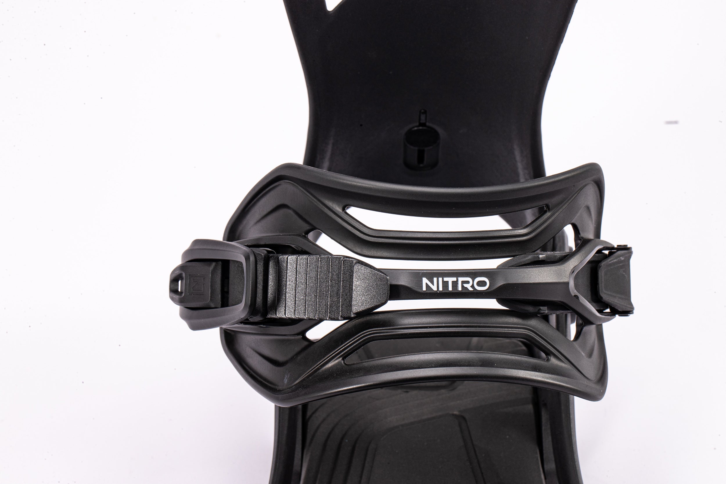 Black Nitro Talent snowboard bindings for 2027 with padded ankle straps, designed for secure fit and performance on snow.