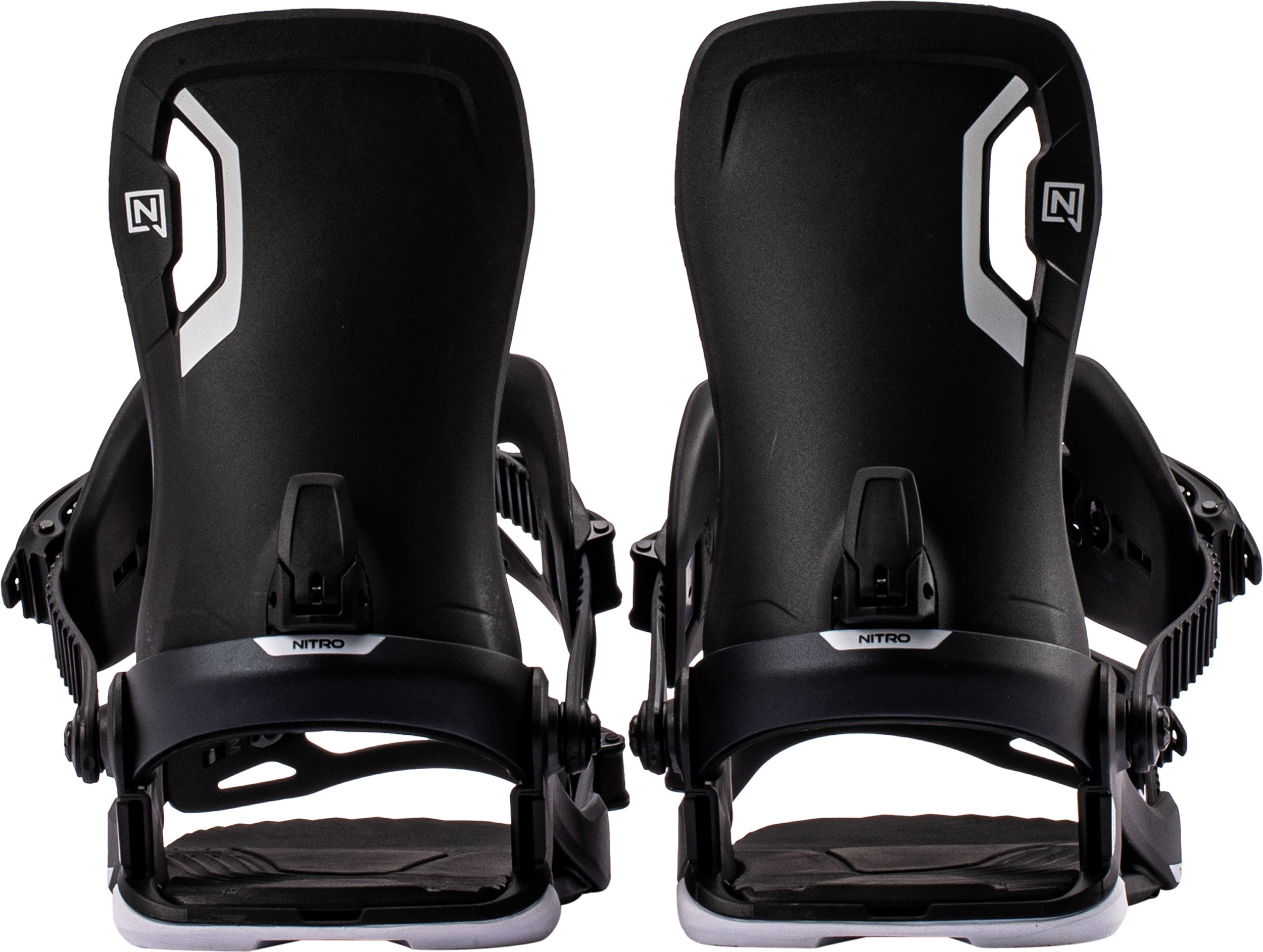 Black Nitro Talent snowboard bindings for 2027 with high-back support, designed for all-mountain snowboarding.