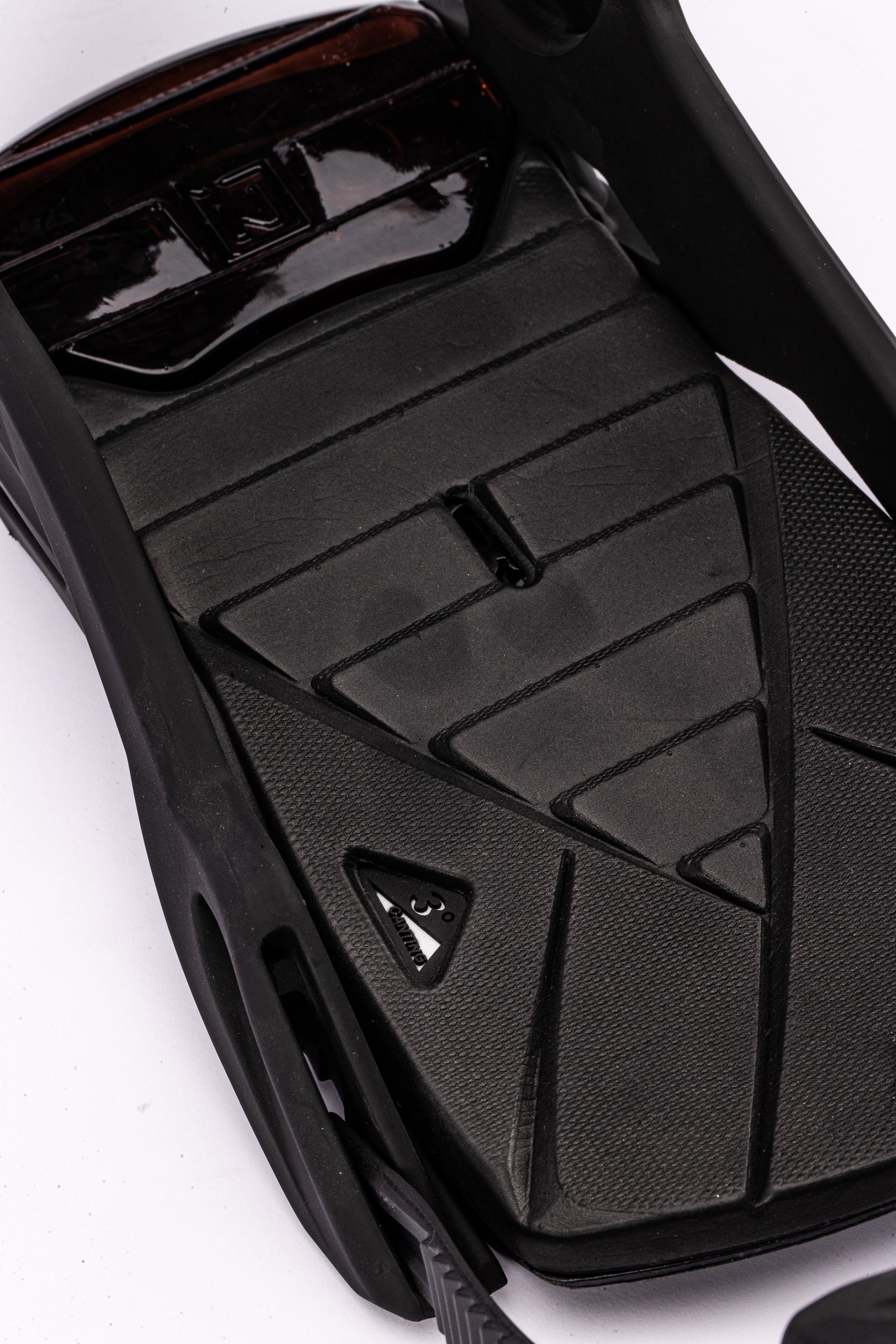Black Nitro Team Snowboard Bindings with padded footbed and high-back support, designed for all-mountain snowboarding.