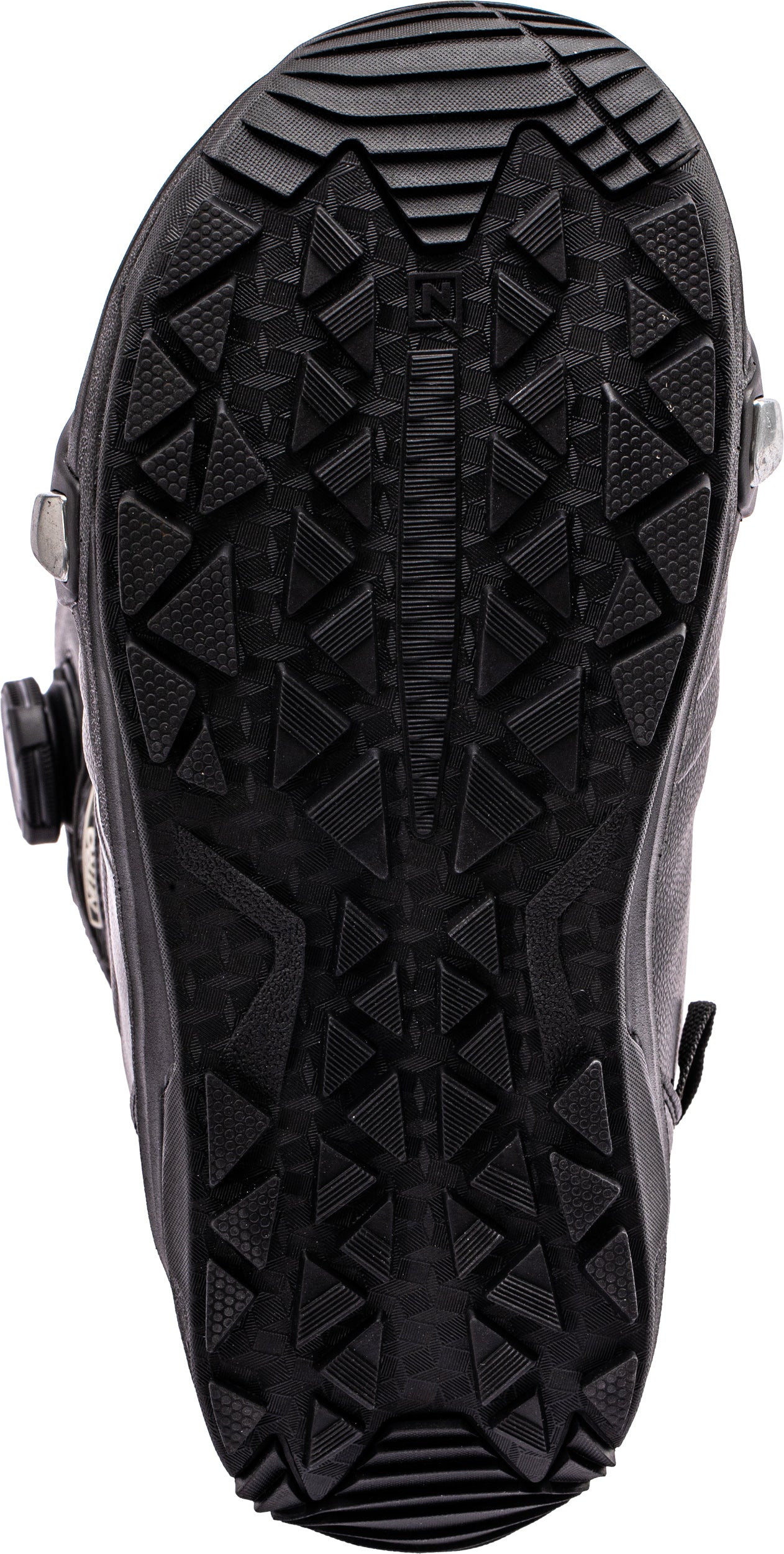Black Nitro Team Step On TLS snowboard boots for 2027 with sturdy soles and secure lacing, designed for snowboarding.