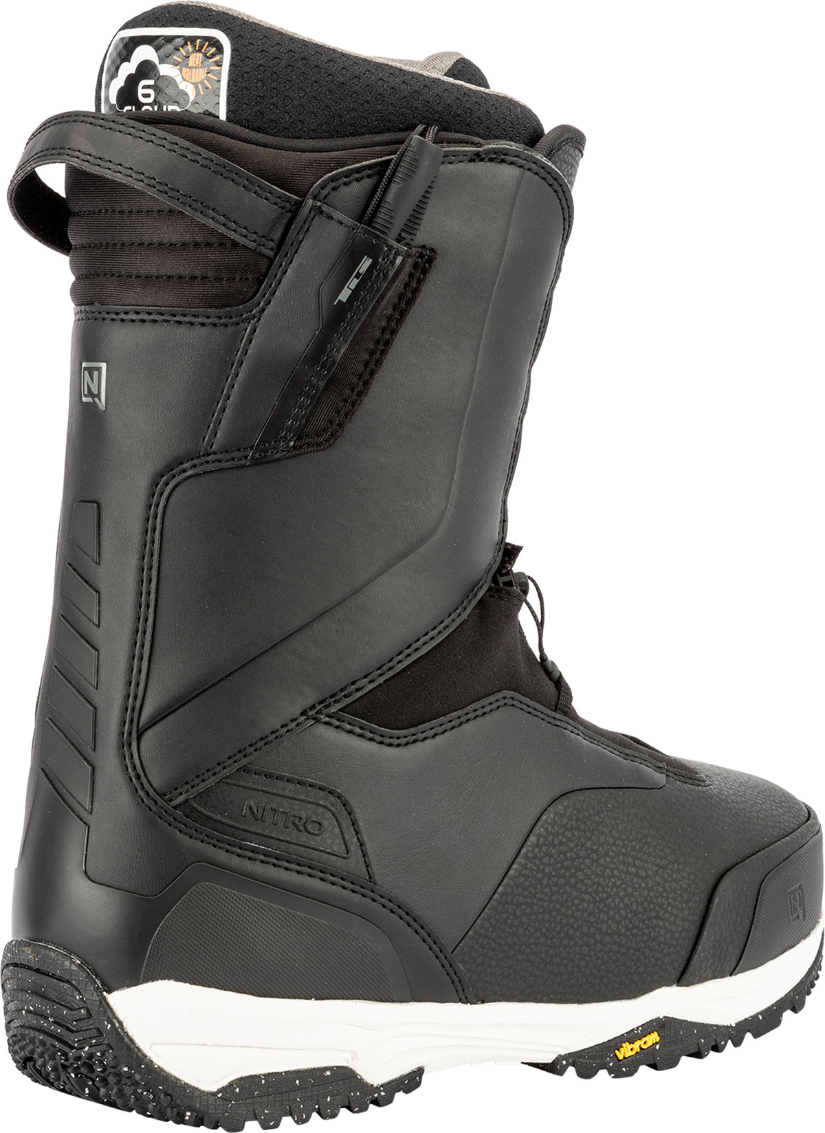 Nitro Venture Pro TLS Wide snowboard boot in gray and black, viewed from the side, designed for snowboarding in 2027.