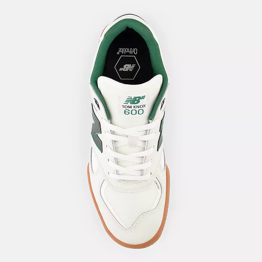 New Balance Numeric Tom Knox 600 Signature Shoe in White and Gum - M I L O S P O R T