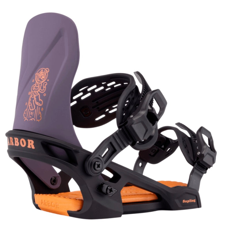 Arbor Sapling Black and Violet Kids Snowboard Binding 2026 - M I L O S P O R T