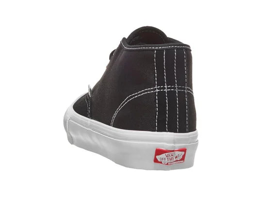 Vans Skate Authentic Mid shoes in black and white with classic canvas design and skate-inspired style.